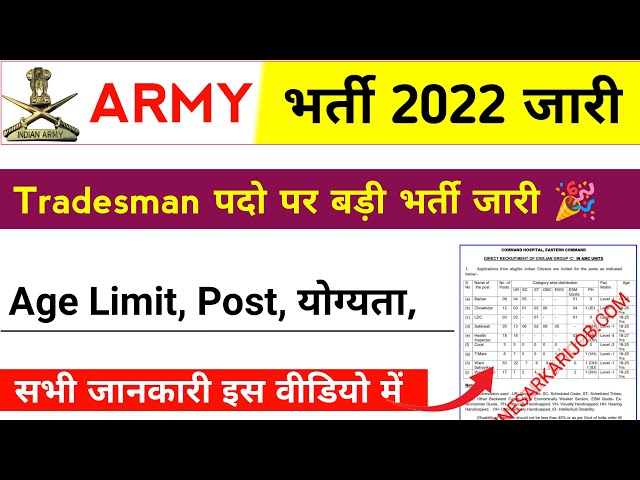 ARMY New Vacancy 2022