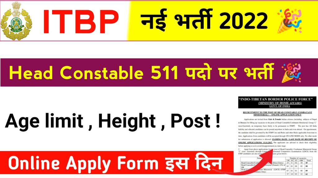 ITBP Constable Bharti 2022