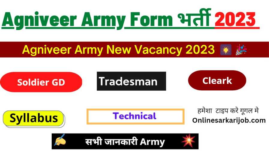 Agniveer Army Online Apply Form 2023