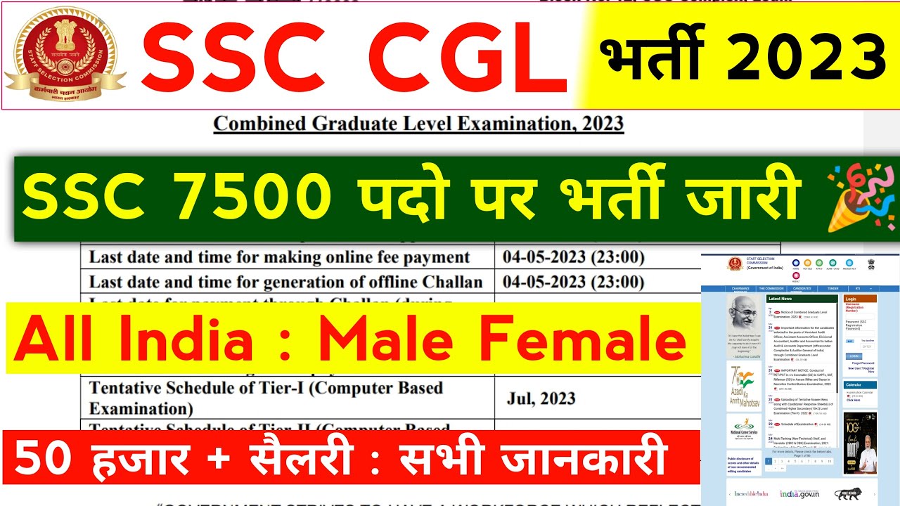 SSC CGL Online Apply Form 2023