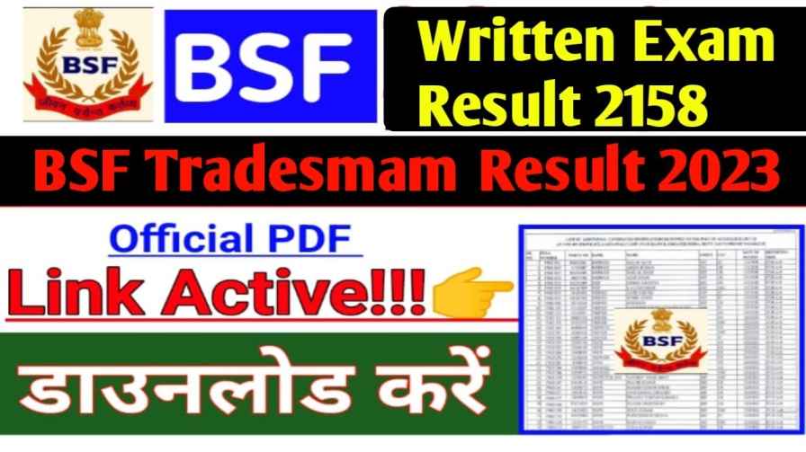 BSF Tradesman Results 2023