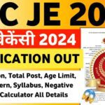 SSC JE Recruitment 2024 Notification Out