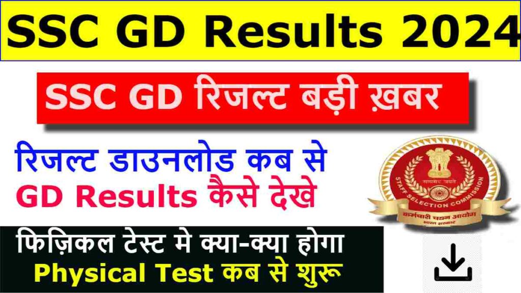 SSC GD Results 2024 Live