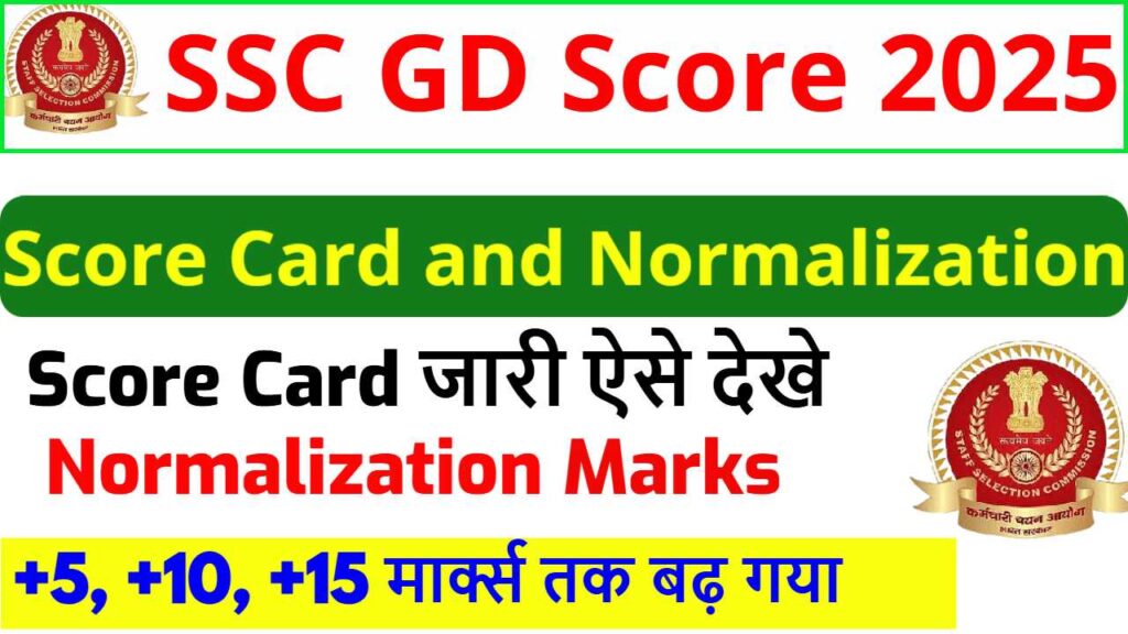 SSC GD Score Card 2025 Download