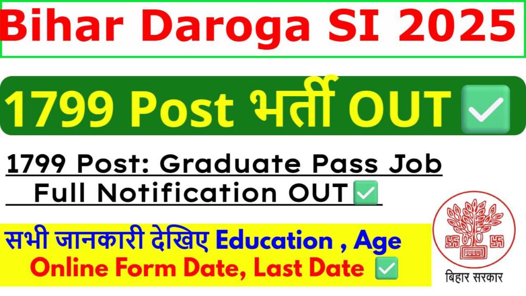Bihar Daroga SI Recruitment 2025